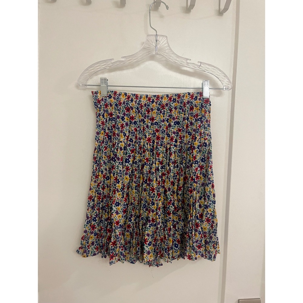 Vintage Mini Skirt Y2K Floral Twee Express Pleated Preppy Tennis